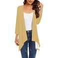 thumbnail image 2 of Delayuji Women's Cardigan Sweater Solid Color Fashion Casual 3/4 Sleeves Cardigans For Women Long Sleeve Cardigan, 2 of 6