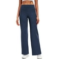 thumbnail image 3 of NELEUS ButterSoftFlex Womens Wide Leg Pants Athletic Yoga Legging Casual Sweatpants with Waistband Pocket,Navy Blue,US Size M, 3 of 12