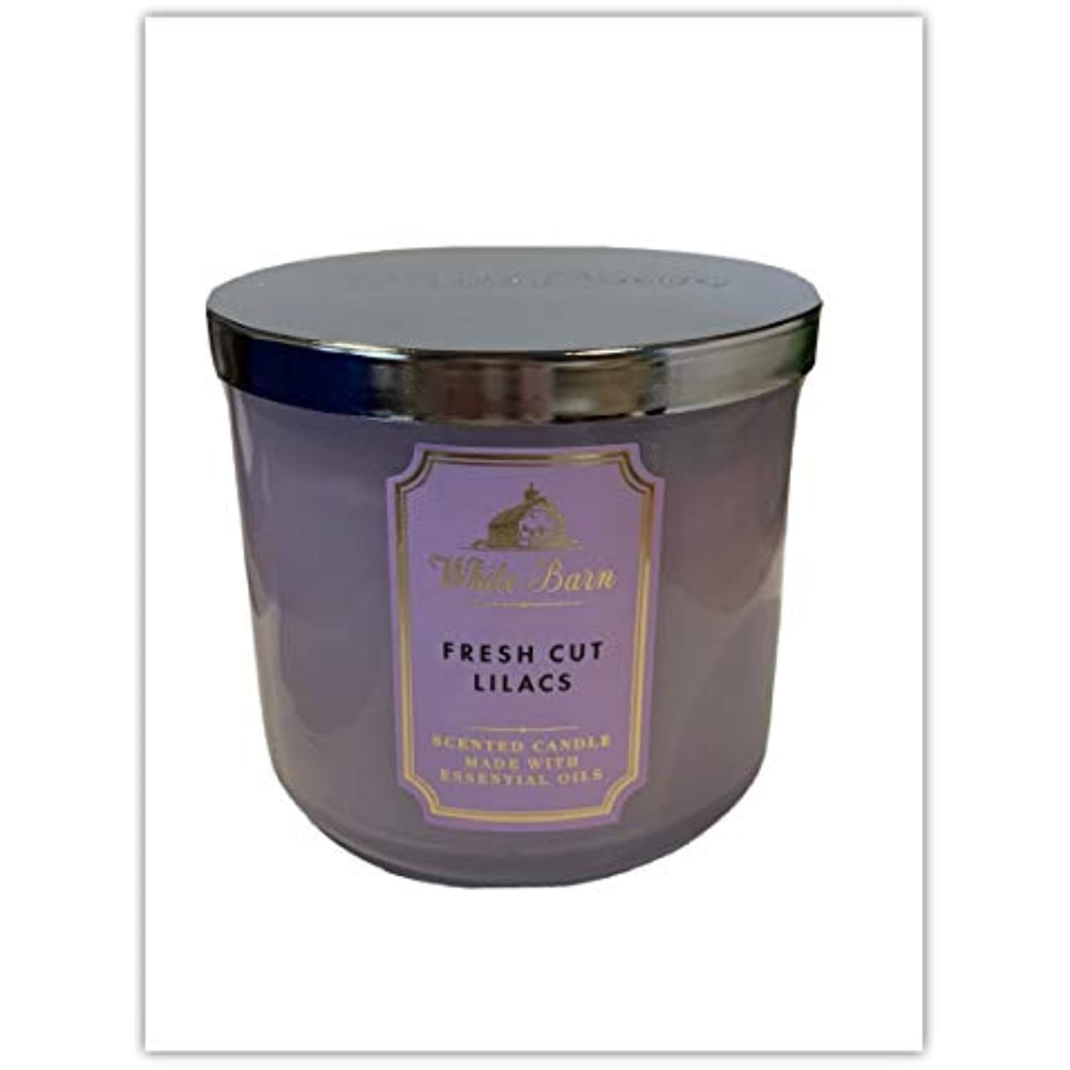 White Barn Bath & Body Works 3Wick Scented Candle in Fresh Cut Lilacs