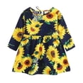 thumbnail image 2 of Esaierr Baby Girls Floral Dress for Toddler Crewneck Dress Long Sleeve Printed Dress Autumn Dress for 1-6Y, 2 of 5