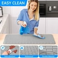 thumbnail image 3 of GPED Kitchen Mat Set, 2 Pcs Cushioned Anti-Fatigue Kitchen Rug, Waterproof Non-Slip Kitchen Floor Mat, Ergonomic Comfort Rug Standing Mat for Kitchen, Home Floor, Office, Sink, Laundry(Gray), 3 of 7