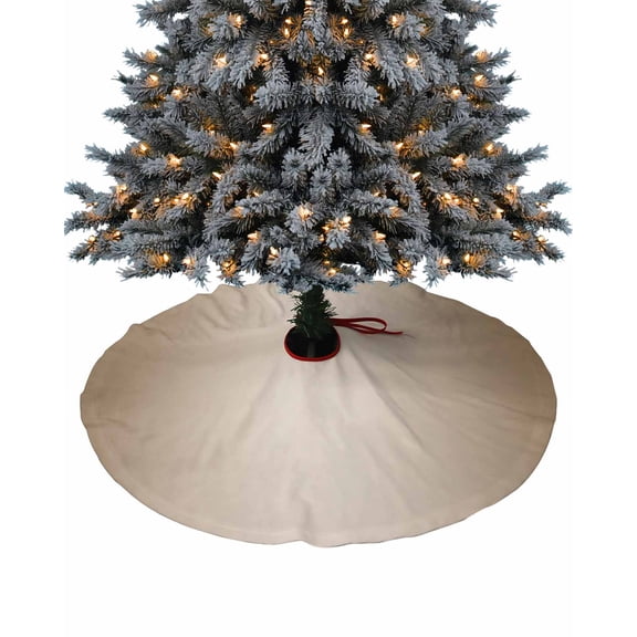 Khaki Ombre Christmas Tree Skirt 36 Inches Large Christmas Skirt Tree, Modern Abstract Gradient Color Art Tree Skirt Christmas Decorations for Fireplace Party Holidays Indoor Outdoor
