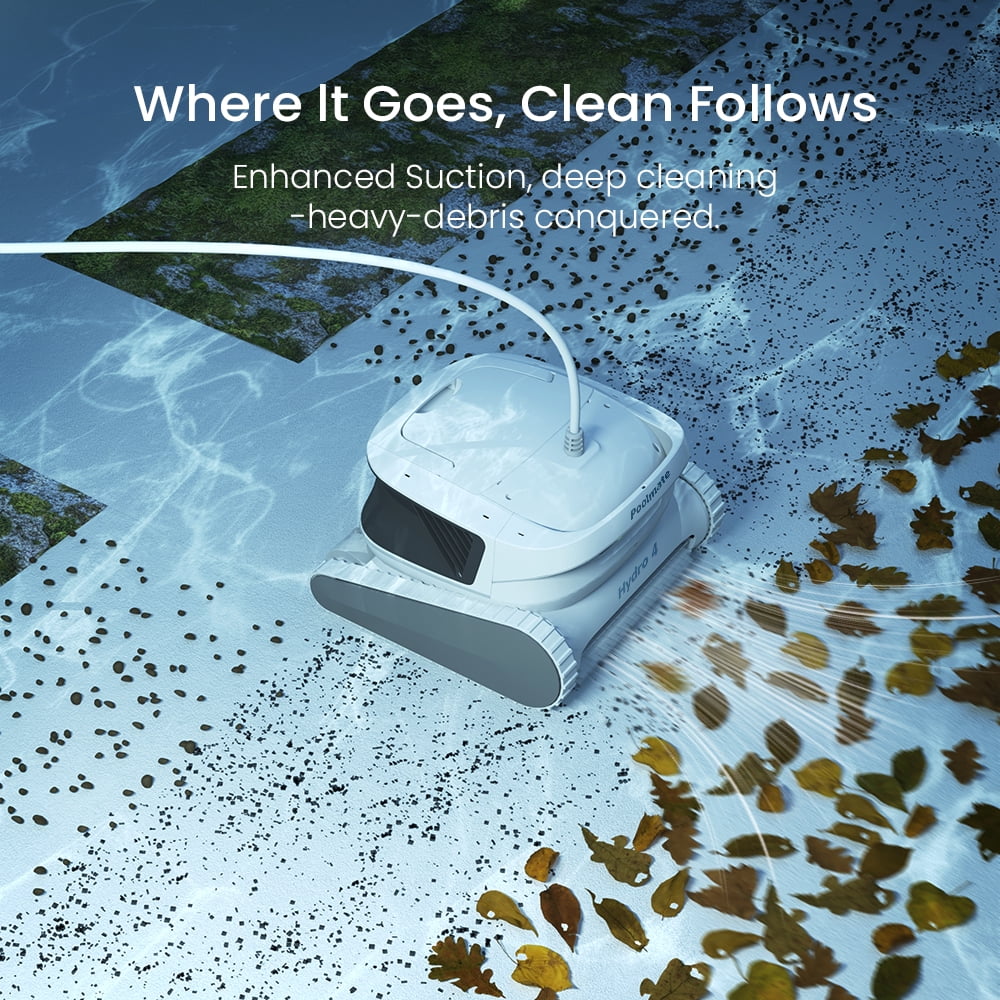 Hydro 4 Corded Pool Robot Vaacuum Cleaner with App Control 5070 GPH Strong Suction Power Wall-climing Waterline Floor Deep Cleaning for Inground Pools