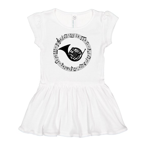 Inktastic French Horn Music Gift Girls Baby Dress