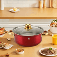 thumbnail image 2 of Batería De Cocina acero inoxidable Con Tapa 18 Piezas Color Rojo, 2 of 3