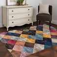 thumbnail image 4 of Retro Color Block Area&nbsp;Rug 4x6ft Abstract Colorful Prismatic Non-Slip&nbsp;Washable Square&nbsp;Rugs Soft Felt Indoor Floor Mat for Bedroom Kitchen Living Room Bathroom, 4 of 9