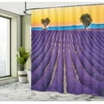 thumbnail image 4 of Ambesonne Lavender Color Shower Curtain, Fields Agricultural, 69"Wx84"L, Blue Violet Mustard, 4 of 4
