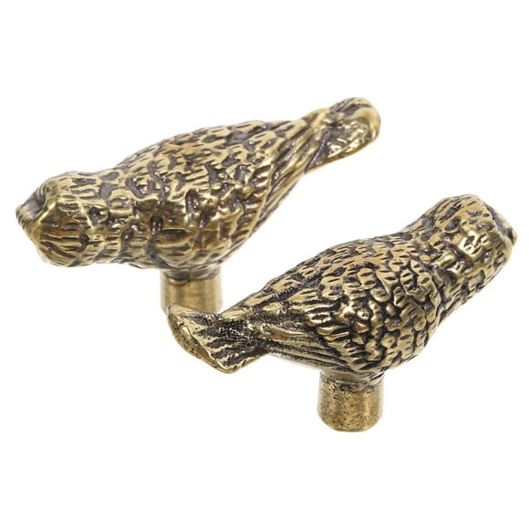 LOLIPPYY 2pcs Vintage Drawer Knobs In Brass Color For Kitchen Cabinets Unique Cabinet Hardware For Home Decor