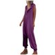 thumbnail image 1 of Mono sin mangas con capucha para mujer: tirantes ajustables, pierna ancha, bolsillos, informal/de viaje, cierre con botones (tallas S-XXXL), 1 of 7