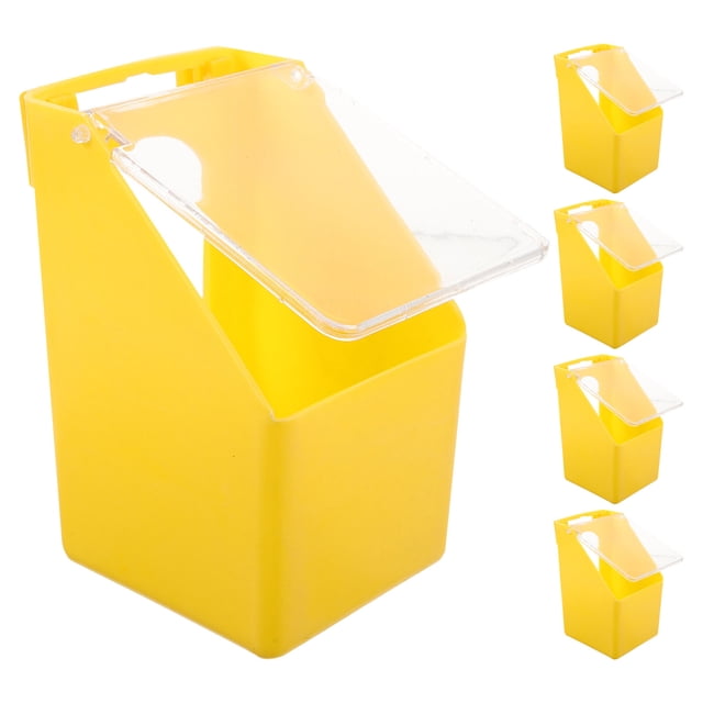 unbranded 5Ud Alimentador Para Colgante Plástico Amarillo Con Ahorra Espacio Para Jaulas