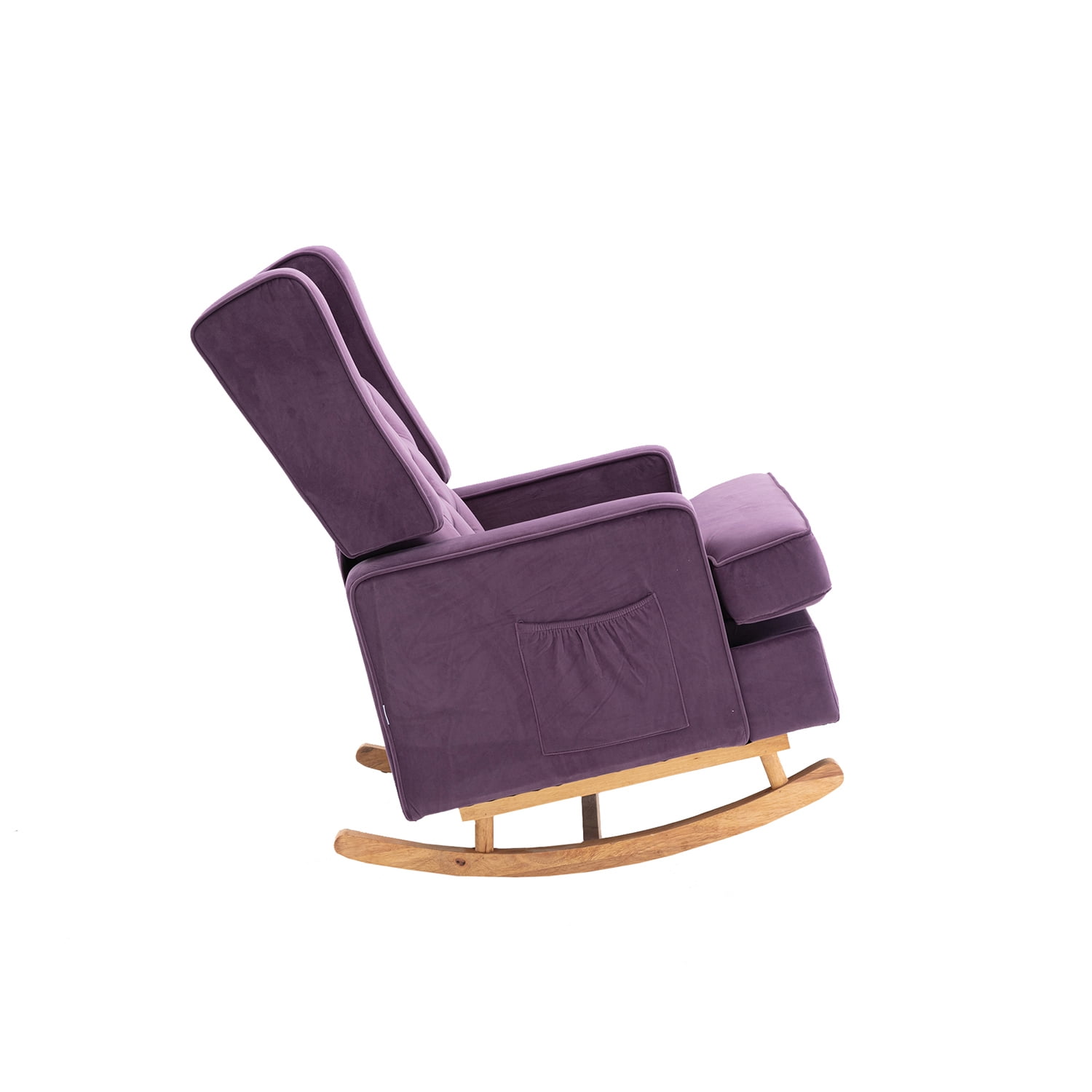Kepooman Modern High Back Rocking Chair, Padded Seating for Living Room & Office, Purple Kepooman Modern High Back Rocking Chair, Padded Seating for Living Room & Office, Purple