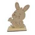 thumbnail image 2 of XunW Tree Ornaments Easter Wood Chips Pendant Unfinished Bunny Graffiti for Diy Craft 8Pcs, 2 of 9