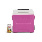 Igloo 16 QT Laguna Hard Side Ice Chest Cooler with Wheels, Pink