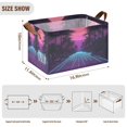 thumbnail image 7 of Yayeee Foldable Storage Basket for Shelves with Handles Set of 2 Waterproof Cloth Bins, Night Neon Road, 7 of 7