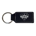 thumbnail image 3 of Keychain - Rectangle - Super Mom - Leather, 3 of 4