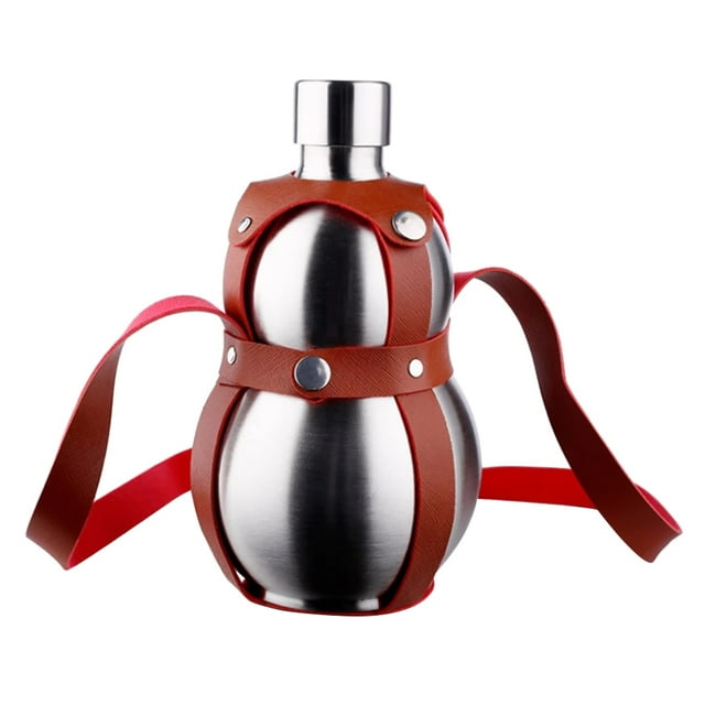 EeaseMX Juego de frascos de licor de acero inoxidable, botella de vino para acampar, recipiente para licor (Color aleatorio), 1 Juego