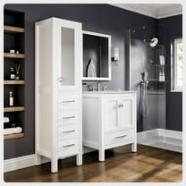 Eviva Aberdeen 18" Freestanding Side Cabinet in White