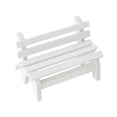 thumbnail image 1 of LOLIPPYY Miniature Bench Miniature Micro Garden Bench Wooden White 1Set Window Sill Decor, 1 of 8
