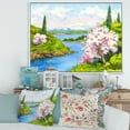 thumbnail image 2 of Designart 'A Bright Blue Sky Over Spring Landscape' Traditional Framed Canvas Wall Art Print, 2 of 5