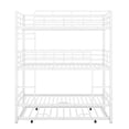 thumbnail image 5 of Bellemave Triple Bunk Bed with Trundle, Metal Twin Over Twin Over Twin Bunk Bed with 2 Ladders, Heavy Duty Convertible 3 Bunk Bed for Bedroom（Black), 5 of 9