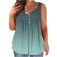 thumbnail image 2 of Ahuyic Womens Sleeveless Top,Tank Tops for Women,Womens Tank Summer Solid Sleeveless Flared Trendy Casual Blouse Button Tunic Shirt, 2 of 4