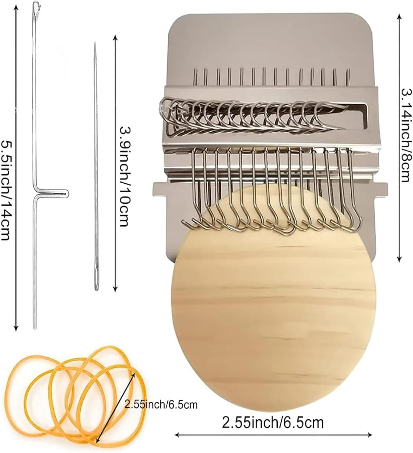 Knit Kit for Patch, Patch Loom Kit 2.0, Mini Portable Darning for Beginners Quickly Sewing Repair, Makes Beautiful Stitching DIY Weaving Arts