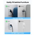 thumbnail image 3 of ORICO 5-in-1 Travel Power Strip Flat Plug Power Strip 2 Outlets 3  Port Long Extension Cord for Cruise, 3 of 7