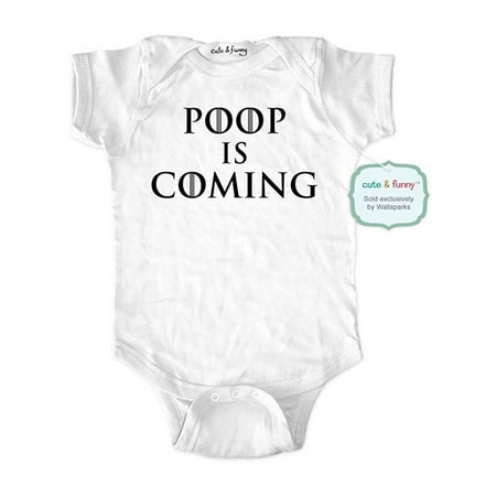 

Poop is Coming (design2) parody - cute & funny baby one piece bodysuit - Great Baby Shower gift