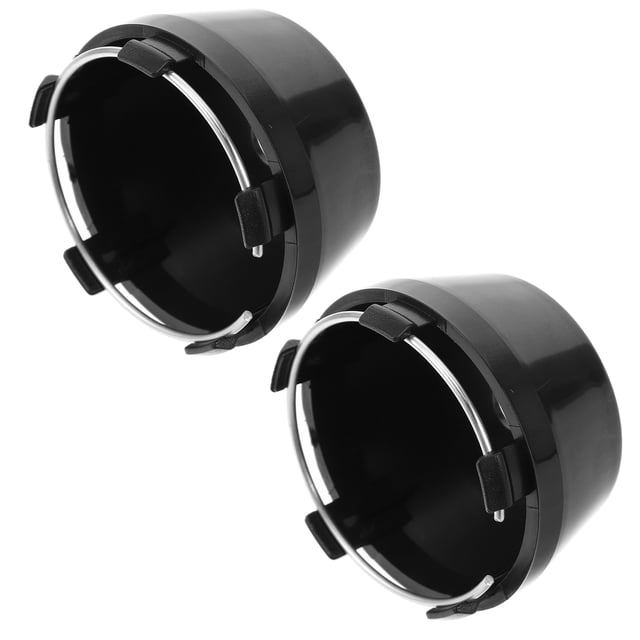 AURARMLET 2Ud Tapas De Centro De Auto ABS Negro Universal Resistente Y Funcional