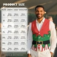 thumbnail image 7 of Yuyamidu Christmas Men's Classic Slim Fit Dress Vest Santa Claus Clothes Formal Wedding Prom Tuxedo Suit Vest with Pocket Lightweight Waistcoat Size 3XL, 7 of 7