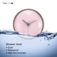 thumbnail image 7 of Waterproof Bathroom Clock Battery Operated Wall Clock with White Suction Cup, Black, 7 of 7