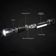 thumbnail image 2 of LED rechargeable flashlight magnetic, USB pocket flashlight with COB work light, 4 modes, waterproof, scalable, small tactical flashlight, camping trip emergency, 2 of 7
