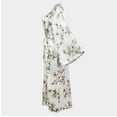 thumbnail image 6 of TEAJOPSUU Women's Silk Robes Vintage Trendy Floral Printed Satin Robes Soft Lightweight Bathrobe Bridesmaid Wedding Party Robes White A, 6 of 9