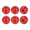 thumbnail image 1 of Uxcell 6-Pack de perillas de bola roscadas, rosca hembra M5 de 16 mm. Perilla de bola de termofijo para tornos/máquinas/cortadoras de césped, mango de palanca redondo [Rojo], 1 of 1