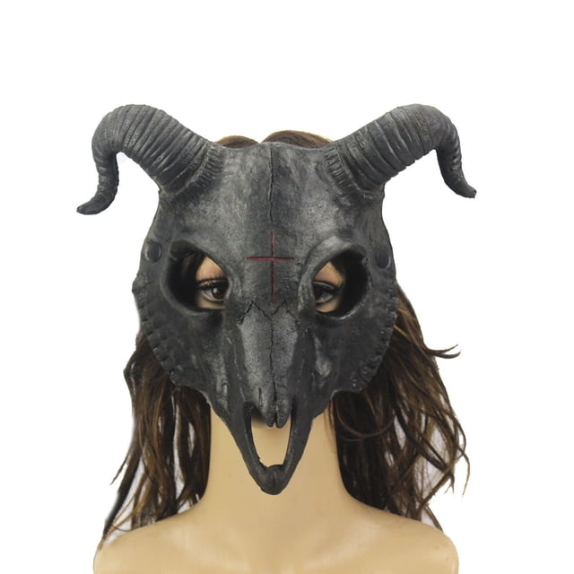 Clearance Mask Halloween Party PU Animal Mask Personality Festival Prom Dress Up Halloween Ghost