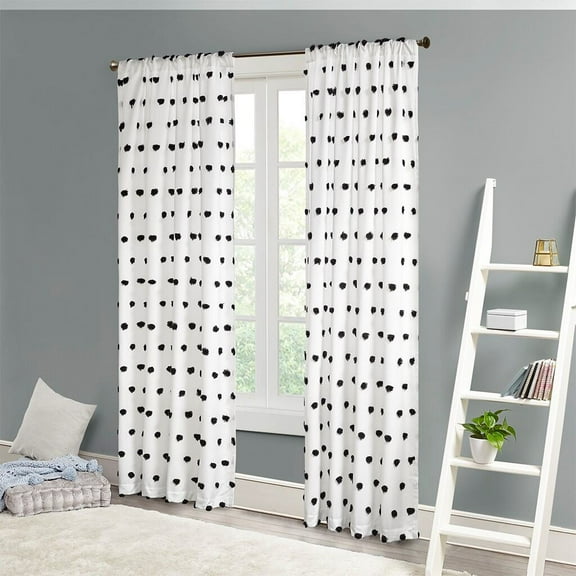 Blackout Curtains Pom Pom Embellished Curtain Panel(Only 1 Pc Panel),Window Curtains
