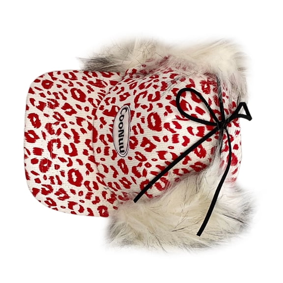Warm Trapper Hat Faux Furs Baseball Cap With Foldable Ear Flaps Winter Fashion Accessory Headwear for Outdoor Activity