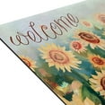 thumbnail image 2 of PowerSellerUSA Decorative Outdoor/Indoor Entrance Door Mat Rug, 2' x 3' Low-Profile Entryway Welcome Mat with Rubber Backing and Recycled Materials, 18" W X 30" L, Rectangle, Welcome Sunflowers, 2 of 4