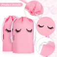 thumbnail image 3 of 100 Uds Bolsas de PestañAs para Clientes Bolsas de Regalo de PestañAs para Clientes Bolsas de Cuidado Posterior de PestañAs Extensiones de PestañAs Bolsas de Maquillaje Rosa, 3 of 5