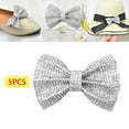 thumbnail image 4 of KLKCMS 5 Pieces Crystal Bow es Decorative Sew On Rhinestones Embellishments Badges White rhinestones, 4 of 9