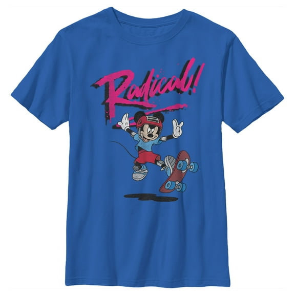 Boy's Mickey & Friends Mickey Radical Graphic Tee Royal Blue Large