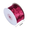 thumbnail image 5 of Single-sided Velvet Ribbon 30ft Colorful Multi-purpose DIY Craft Floral Arrangement Decoration Romantic Gift Ribbon-Silver, 5 of 8