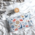 thumbnail image 5 of Naloa Watercolor Nautical Pillow Covers, Throw Pillow Case Cushion Covers,Cushion for Bedroom,Couch,Home-14"x20", 5 of 6