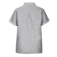 thumbnail image 5 of Button Down Shirts Women 2022 Dressy Casual Blouses Short/Long Sleeve Linen Collared T Shirts Loose Plain Tees Tshirt, 5 of 5