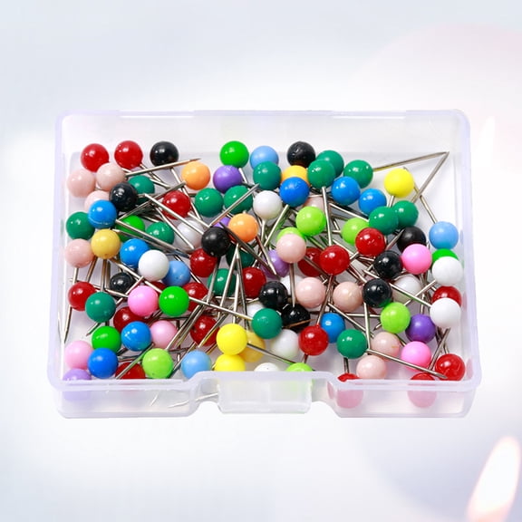 FELTECHELECTR 100Pcs Multicolor Sewing Pins For Clothing Accessories And Dressmaker Quilting