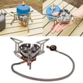 thumbnail image 4 of Mini Camping Stove, High Combustion Rate Rapid Heating 3500W Three Core Head Camp Stove  For Hiking, 4 of 8