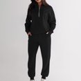 thumbnail image 6 of Womens Fashion New Sports Sweat Set Sweatsuit Fleece 2 Piece Joggers Tracksuit Outfits Crop Sweatshirt Sweatpants Sets Sleek Casual Wear, 6 of 8