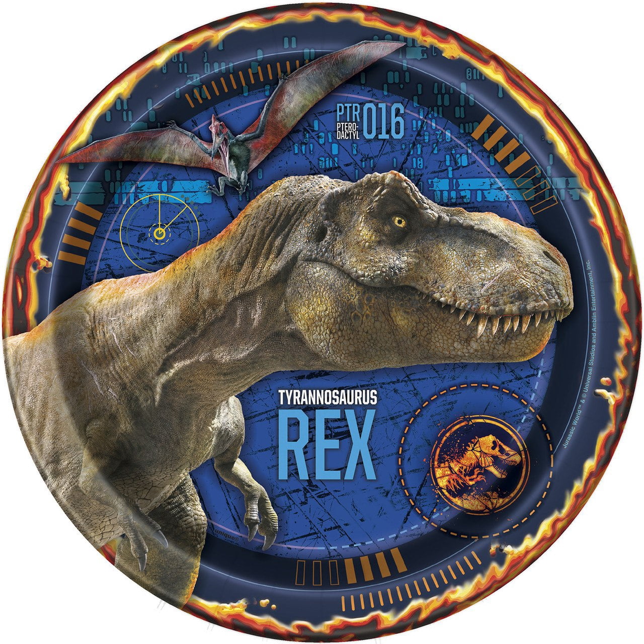 Jurassic World, One Size, Paper, 8.60", 9" Plates