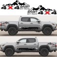 thumbnail image 3 of 4X4 Off Road Sport with Mountain Pattern Decal Stickers 2Pcs, Vehicle Decor Accessories Compatible with Tacoma Tundra F150 RAM Wrangler Truck Pickup Bed Side, with Squeegee 1Pcs, Black and Red, 3 of 5