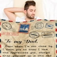 thumbnail image 4 of Dad Blanket, Dad Gifts From Daughter Son, Birthday Gifts For Dad, Christmas Gifts For Dad, I Love You Dad Blanket Hug Presents For Best Dad, Father Day Soft Bed Flannel Letter Throw Blanket(50"x60"), 4 of 7